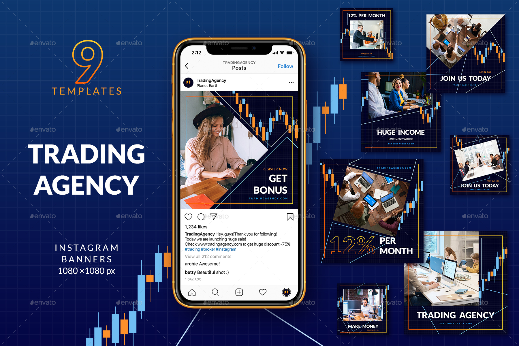 Trading Agency Instagram,  Elements GraphicRiver